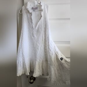 Elegant White Embroidered Dress